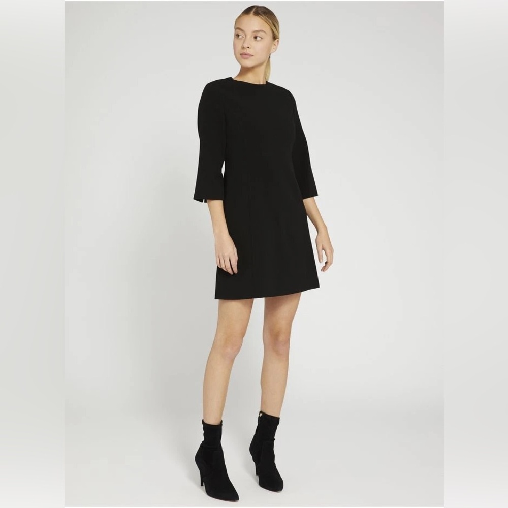 ALICE + OLIVIA Black 3/4 Sleeve Shift Dress - Size 0